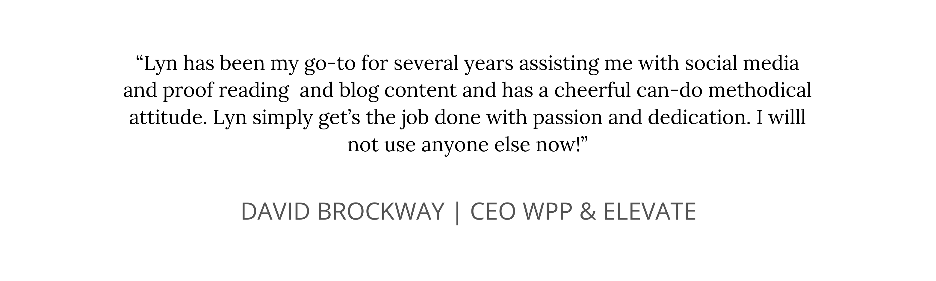 Client testimonial 4
